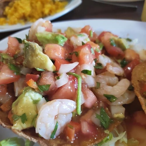 Ceviche Camarones.