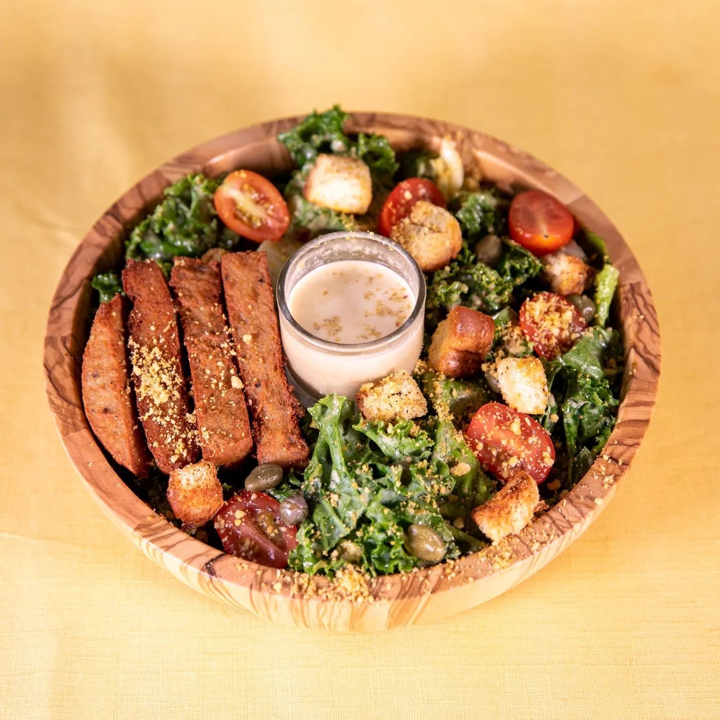 Chik'n Caesar Salad.