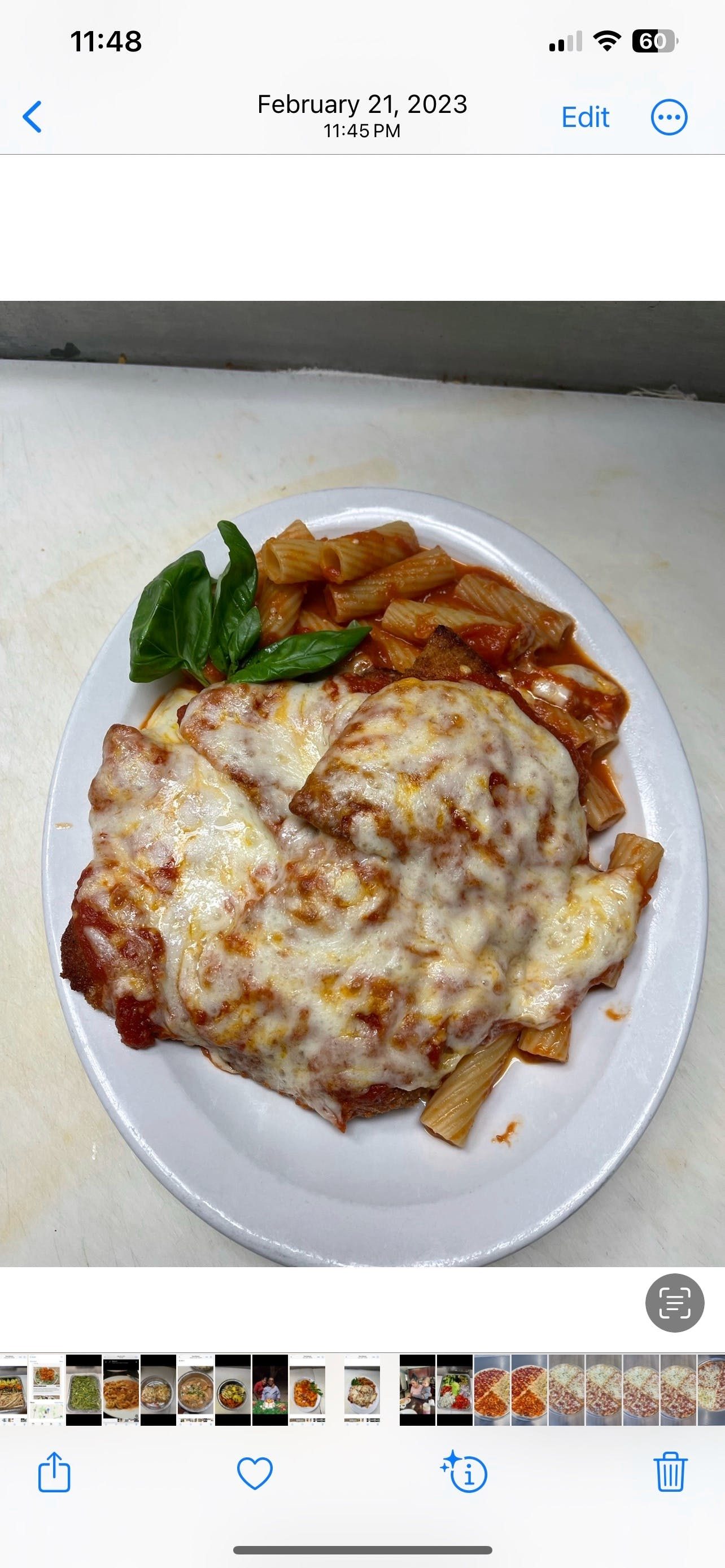 Chicken Alla Parmigiana.