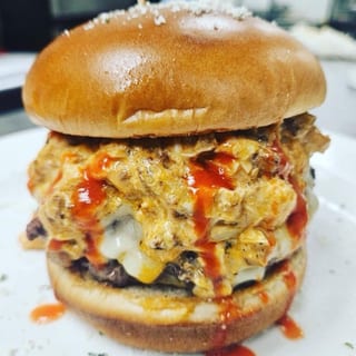 The Buffalo Wing Dipper Stuffed Burger