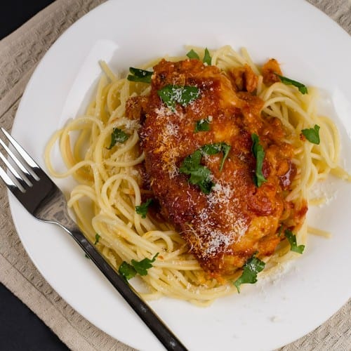 Chicken Parmesan Pasta.