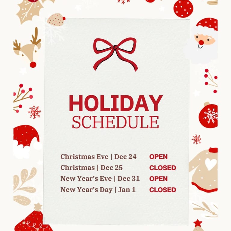 Holiday Hours