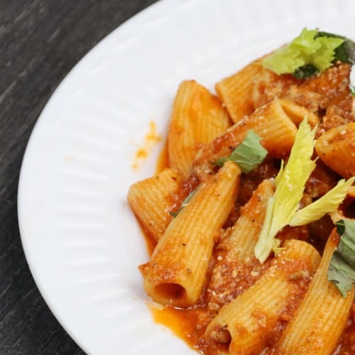Spicy Rigatoni.