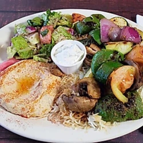 Vegetable Kabab Plate.