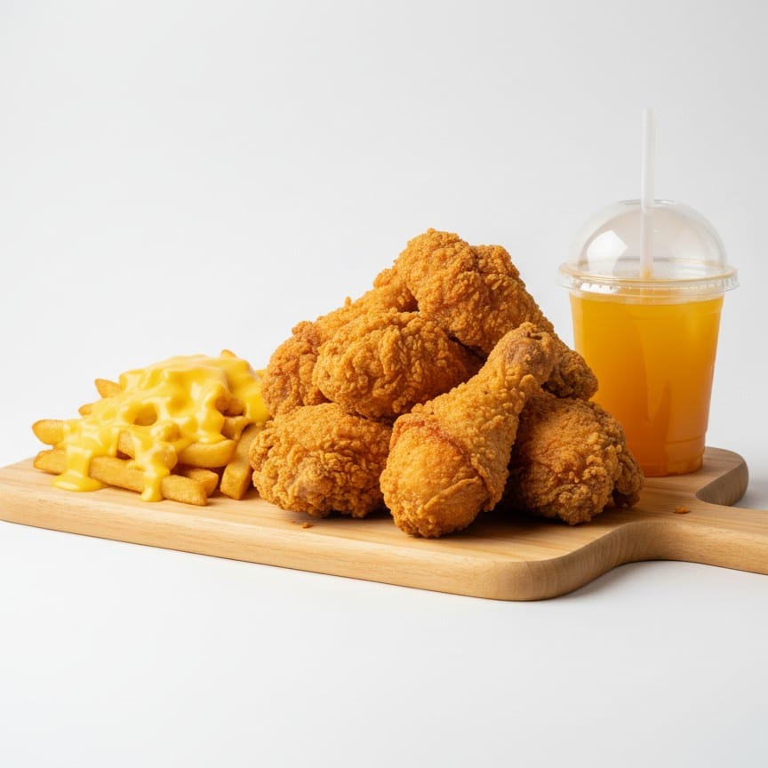 6PC MIXED FRIED CHICKEN COMBO:.