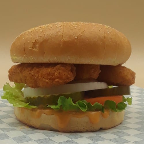 Vegan Crispy Chicken (3pcs) Burger:.