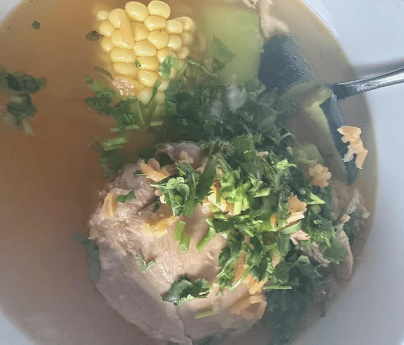 Caldo De Pollo (Chicken & Rice Soup).