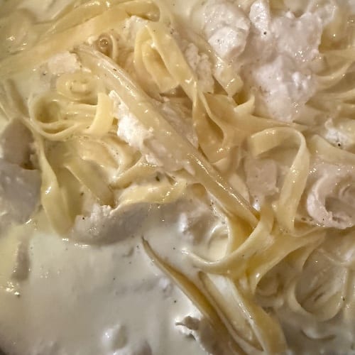 Fettuccine Alfredo with Chicken.