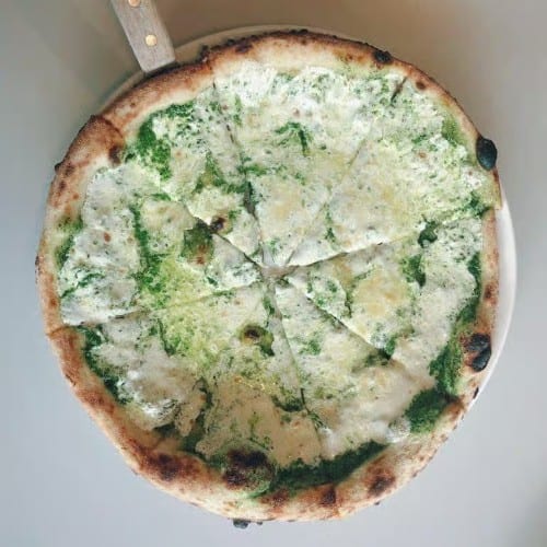 9. Basil Pesto (White) Pizza.
