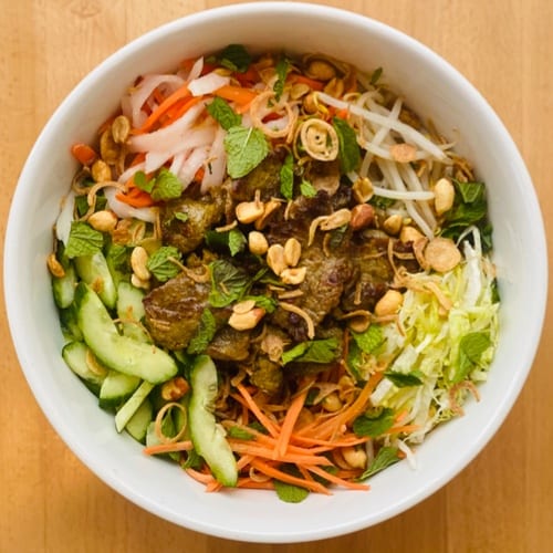 Grilled Sliced Beef Vermicelli.