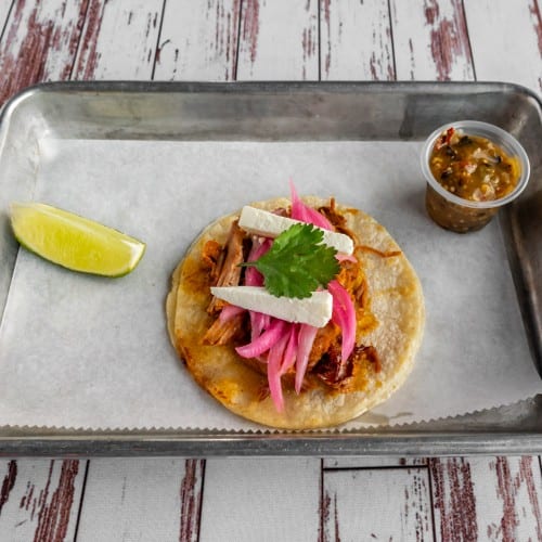Cochinita Pibil Taco.
