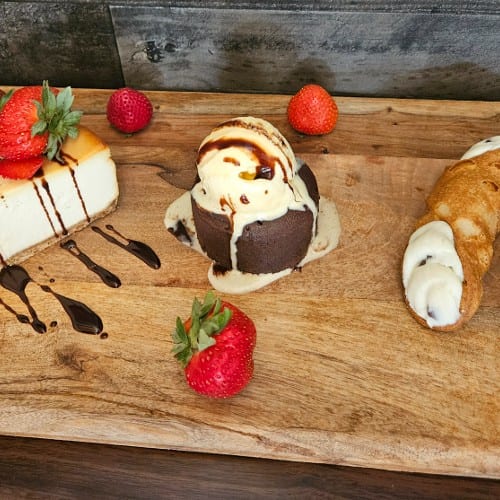 Chocolate Volcano with Ice Cream.