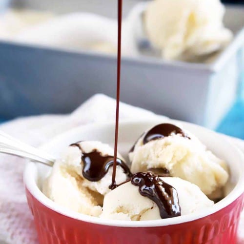 3 Scoops Vanilla Ice Cream.