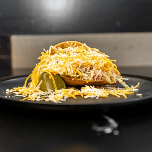 Hard Shredded Chicken Taco.