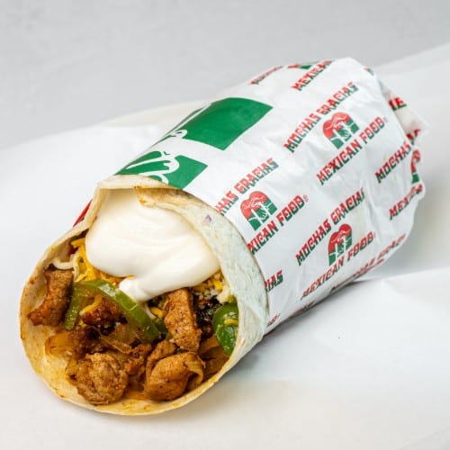 Chicken Fajitas Burrito.