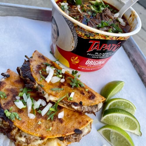 Tapatio Spicy Birria Ramen.