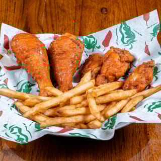 Individual Combo (3 Wings, 2 Drumsticks & Fries)