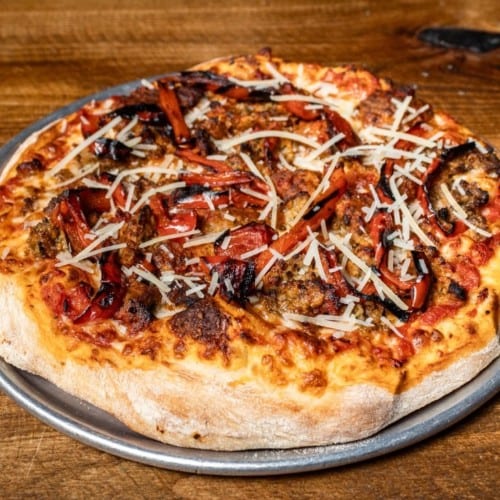 Smashed Meatball Pizza.