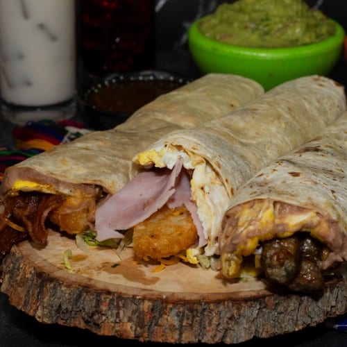 Sausage Breakfast Burrito.