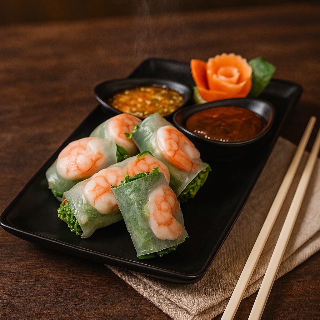 Fresh spring rolls (6 pieces).
