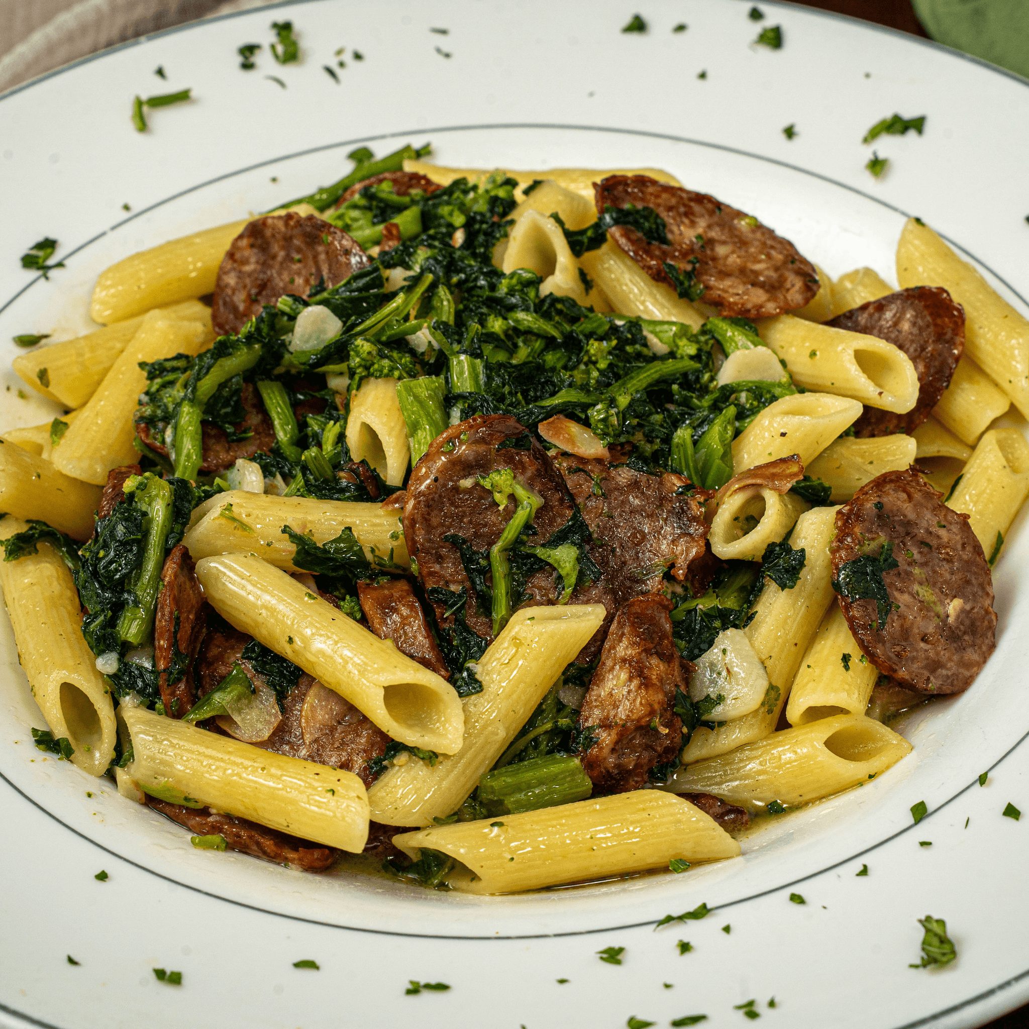 Broccoli Rabe & Sausage Pasta.