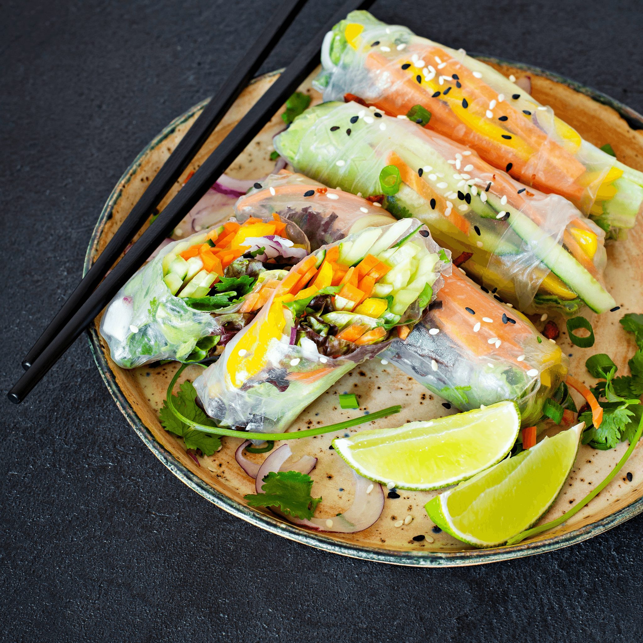 211. Gỏi Cuốn Chay (2 Pcs) Tofu & Vegetable Summer Rolls.