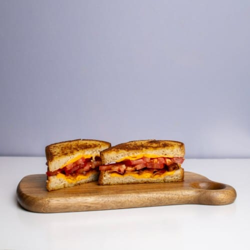 Grilled Cheese & Tomato with Bacon Super Melt.