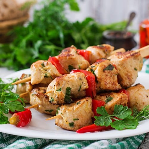 Mint Chicken Kebab.