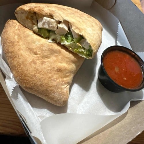 Chicken & Broccoli Calzone.