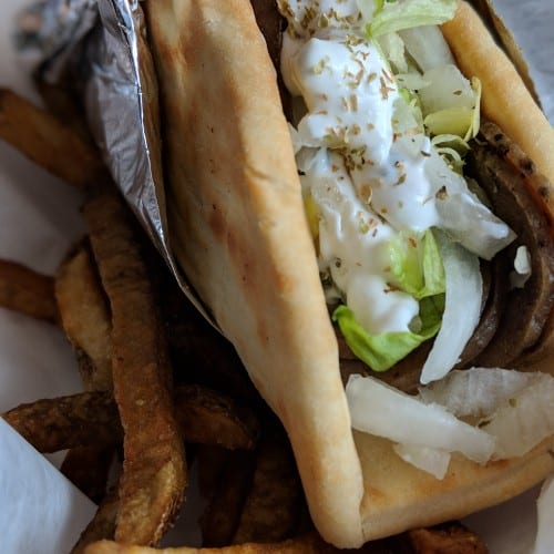 Gyro Sandwich Afghan Entree.