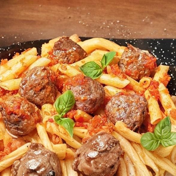 Kids Penne Meatballs.