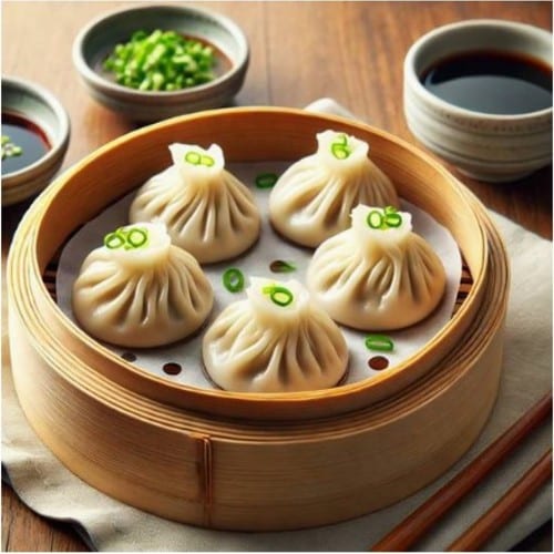 Steamed Pork Soup Dumplings.