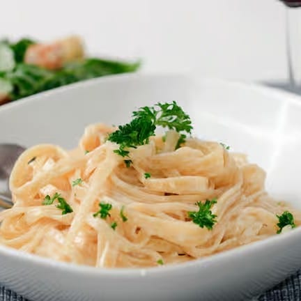 Fettuccine Alfredo.