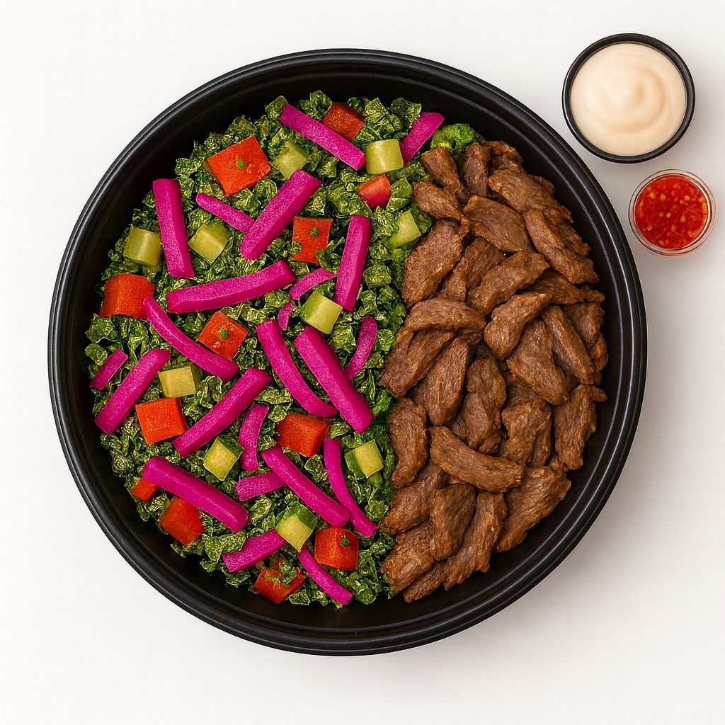 Beef Shawarma Keto Salad Bowl.