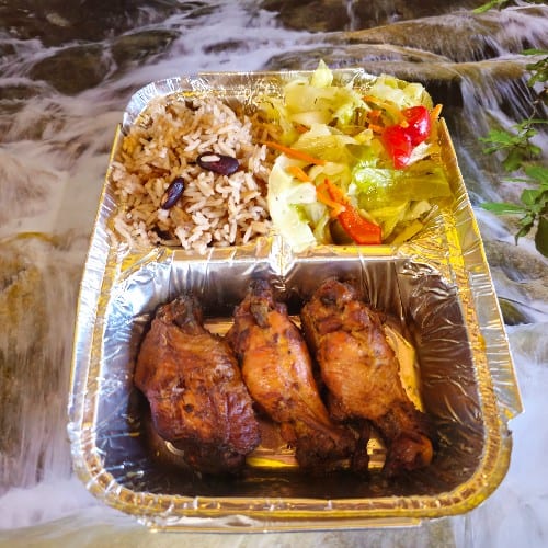 Jumbo Jerk BBQ Wings Bowl.