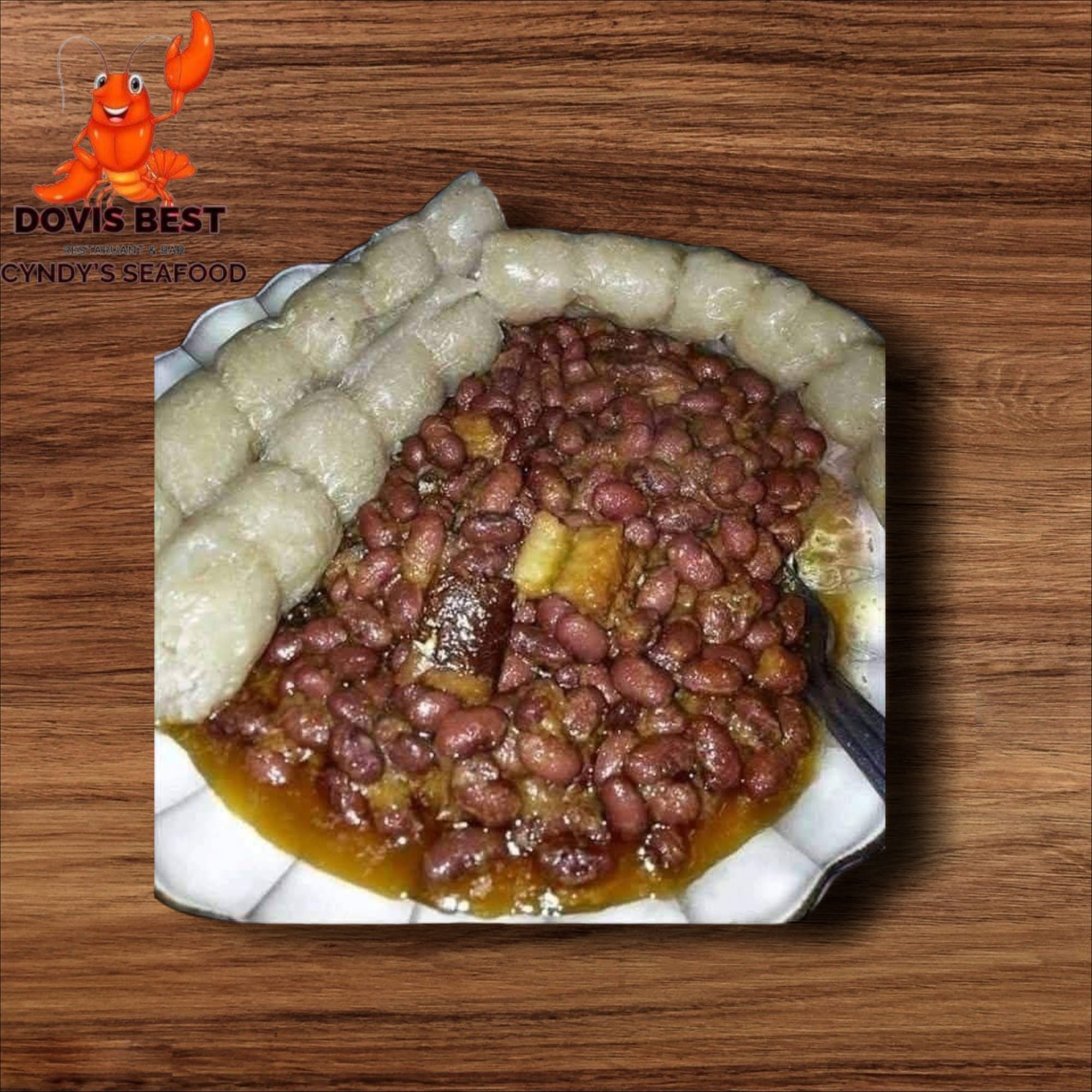 Bean Stew or Fried Beans with Puff Puff, Boboloh, Jallof Rice, or White Rice.
