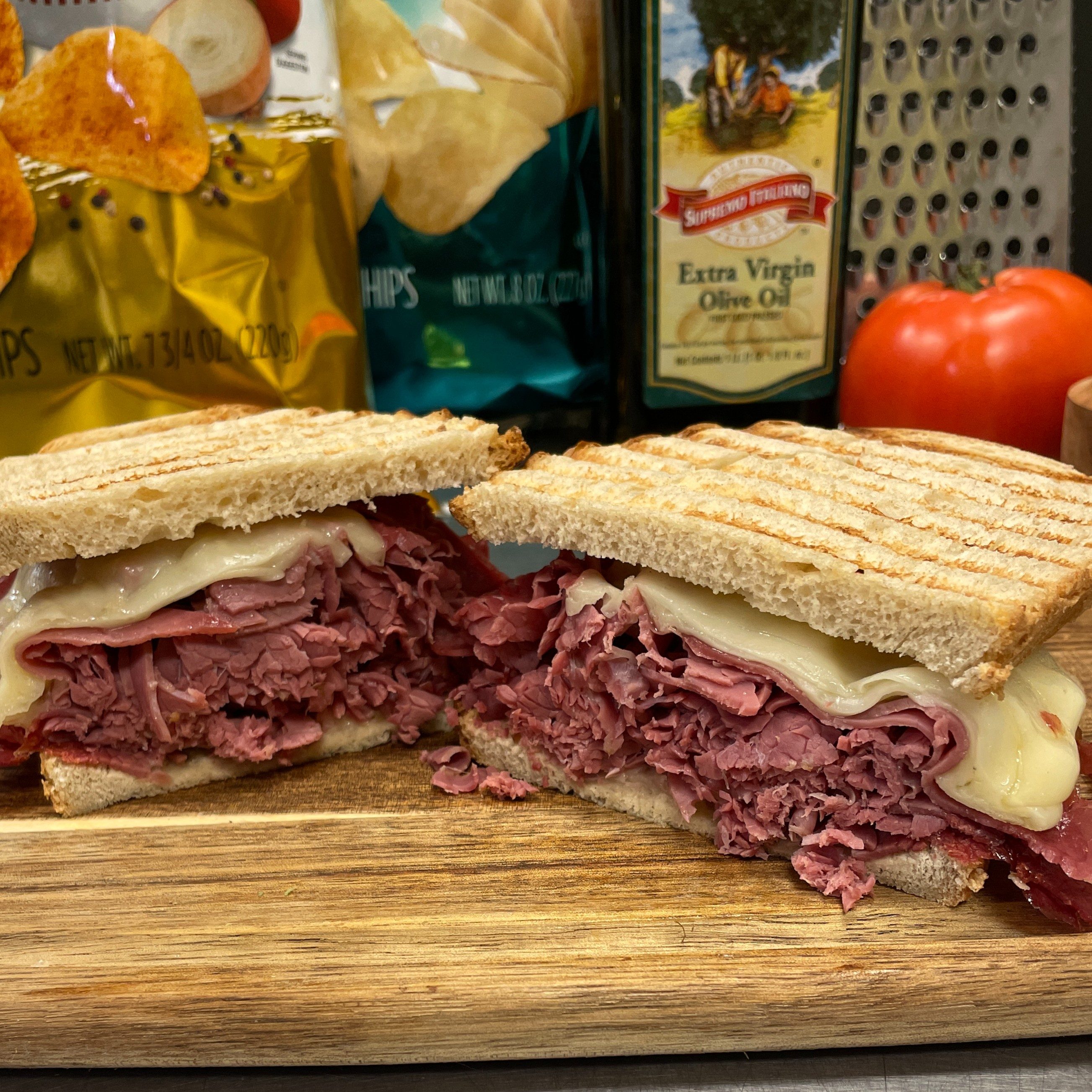 Hot Corned Beef & Cheese.