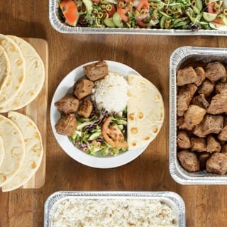 Beef Kebab Plate (Serves 20)  With Hummus