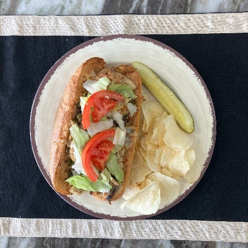 Chicken Hero Sandwich.