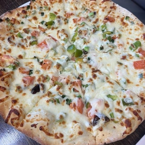 Mediterranean Vegetarian Pizza.