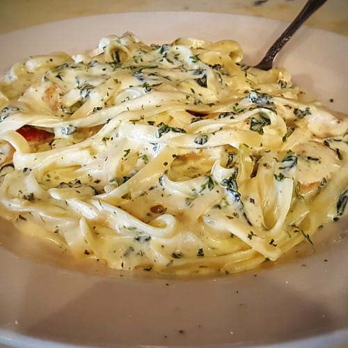 Chicken Alfredo.