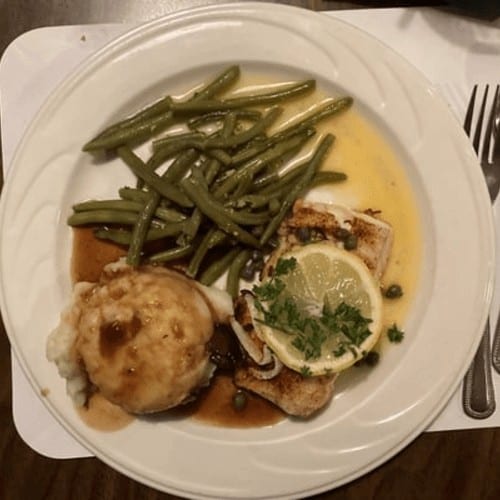 Baked Alaskan Cod plate.