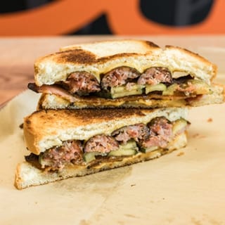 Kielbasa Stuffed Grilled Cheese