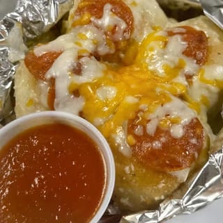 Garlic Knots with Pepperoni & Cheese