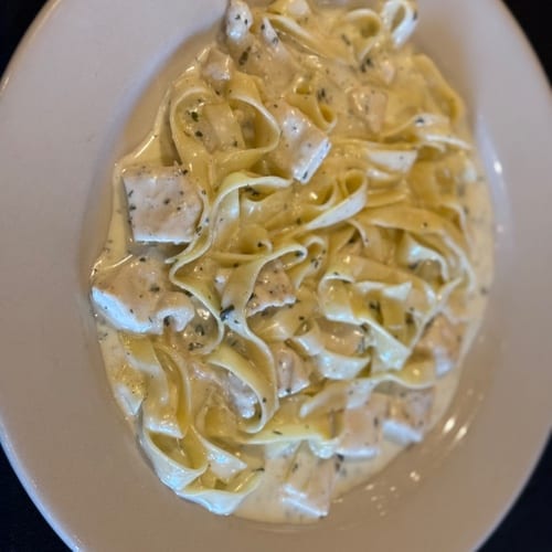 Chicken Fettuccine Alfredo.
