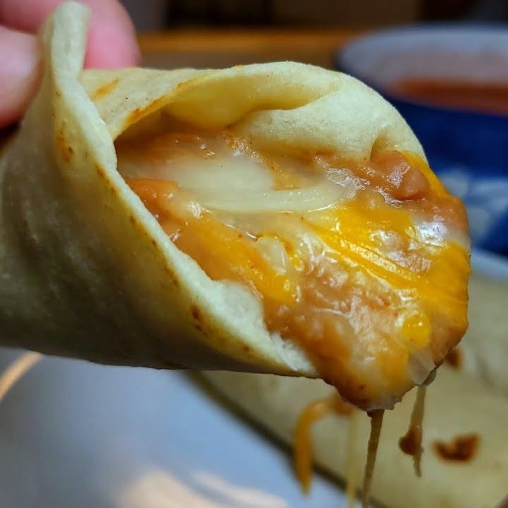 Kids Beans and Cheese Taco.