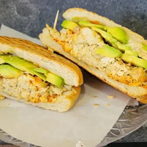 Grilled Chicken, Bacon, and Avocado Panini.