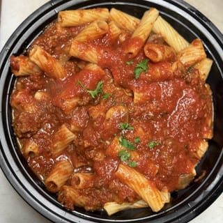 Rigatoni with Spicy Sausage & Mushroom Sauce