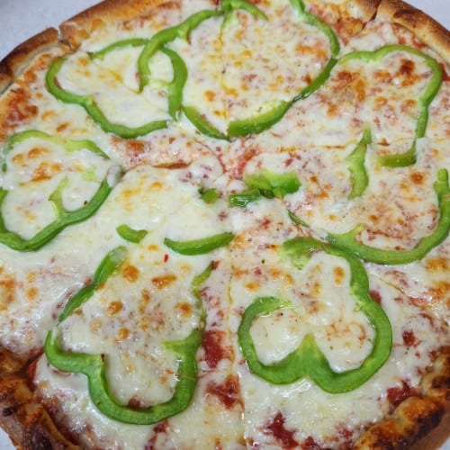 Green Peppers Pizza.
