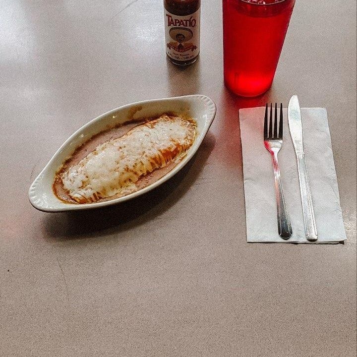 Single Cheese Enchilada A la Carte.